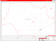 Deaf Smith County Wall Map Red Line Style